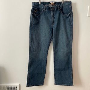 Ariat Rebar M4 low rise boot cut men’s blue jeans 36/32